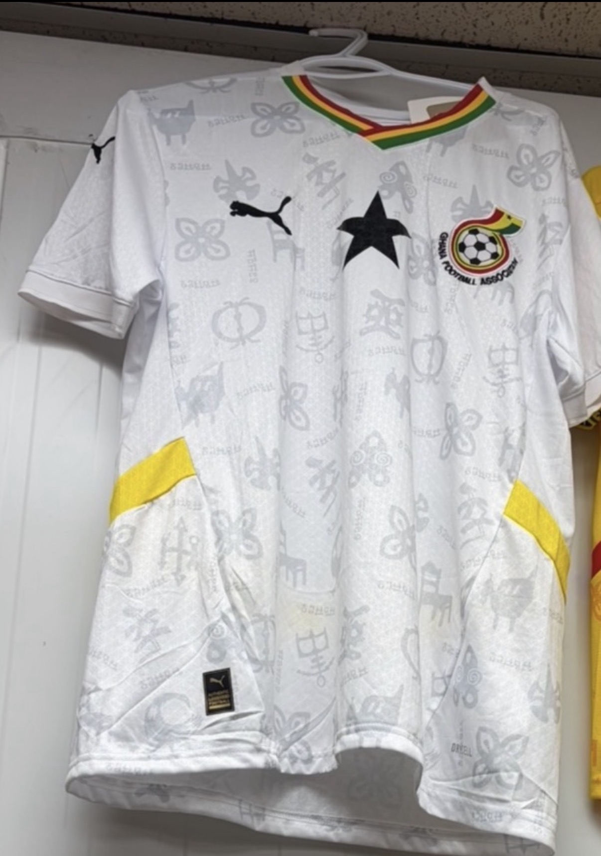 Ghana Black Stars Authentic Home Jersey — White Adinkra