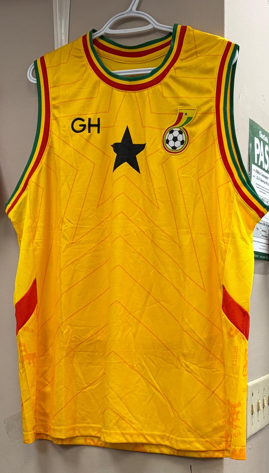 Ghana Black Stars Sleeveless Jersey — Yellow