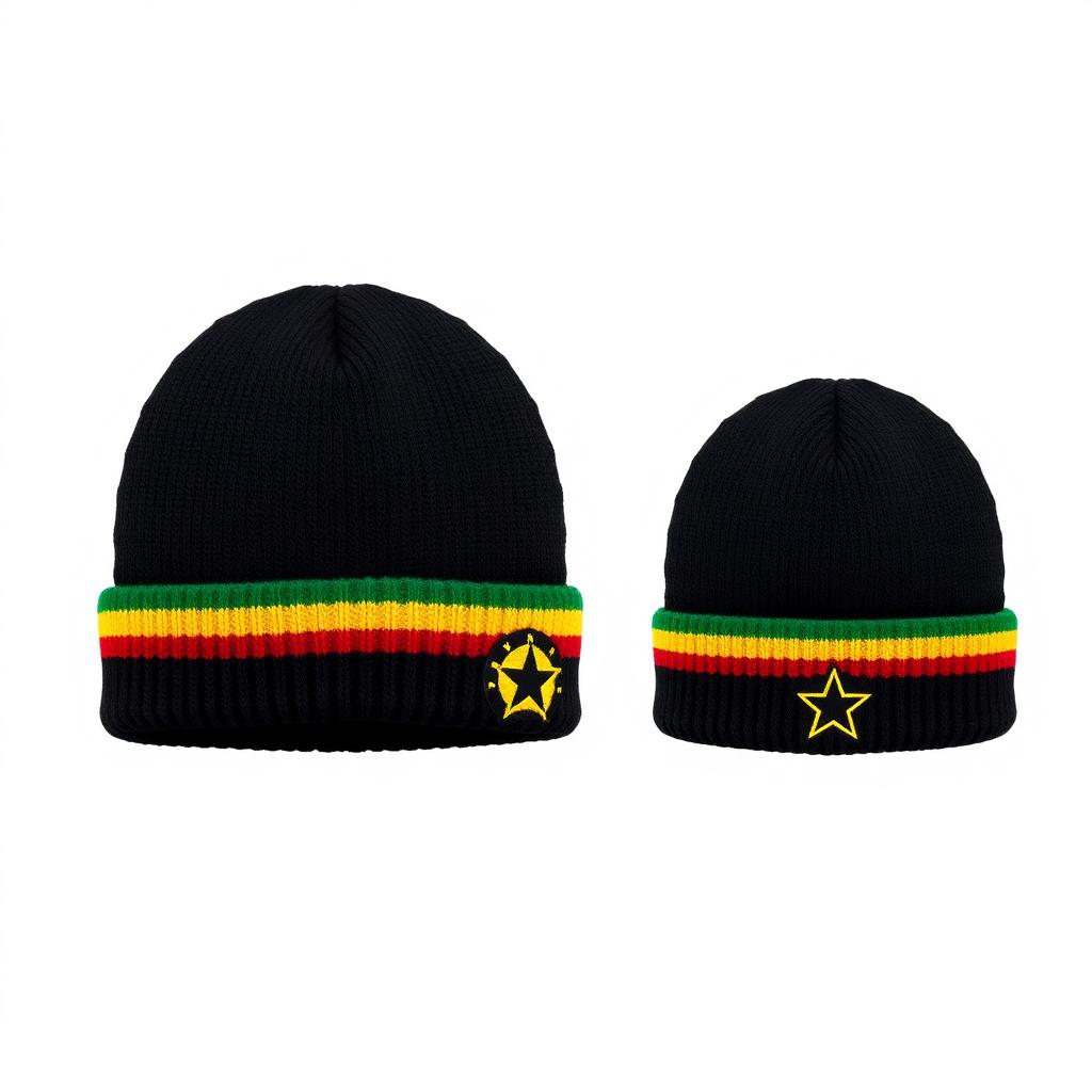 Black Stars Knit Beanie