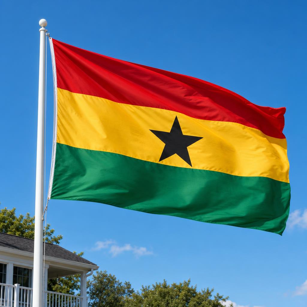 Ghana Giant Pole Flag (6×10)