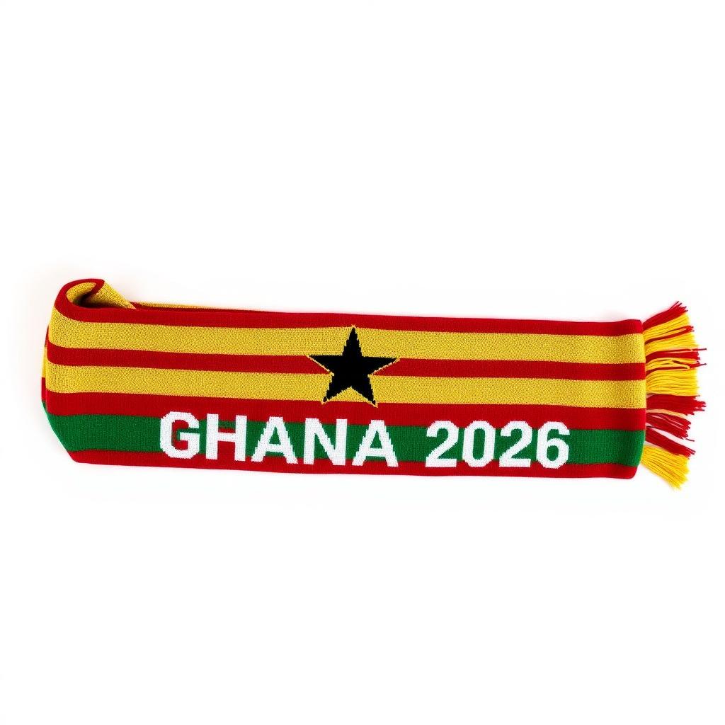 Ghana 2026 Knit Scarf