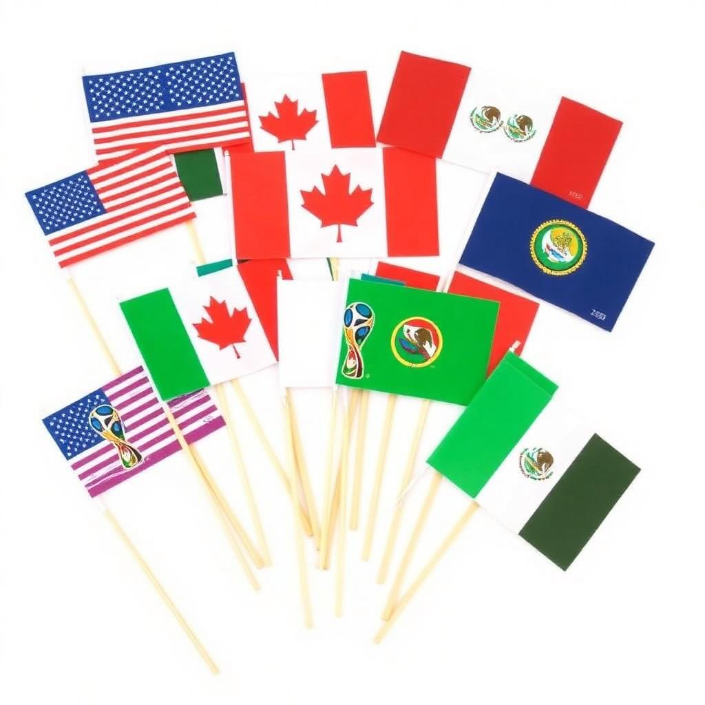 World Cup 2026 Hand-Held Waving Flags (12pk)