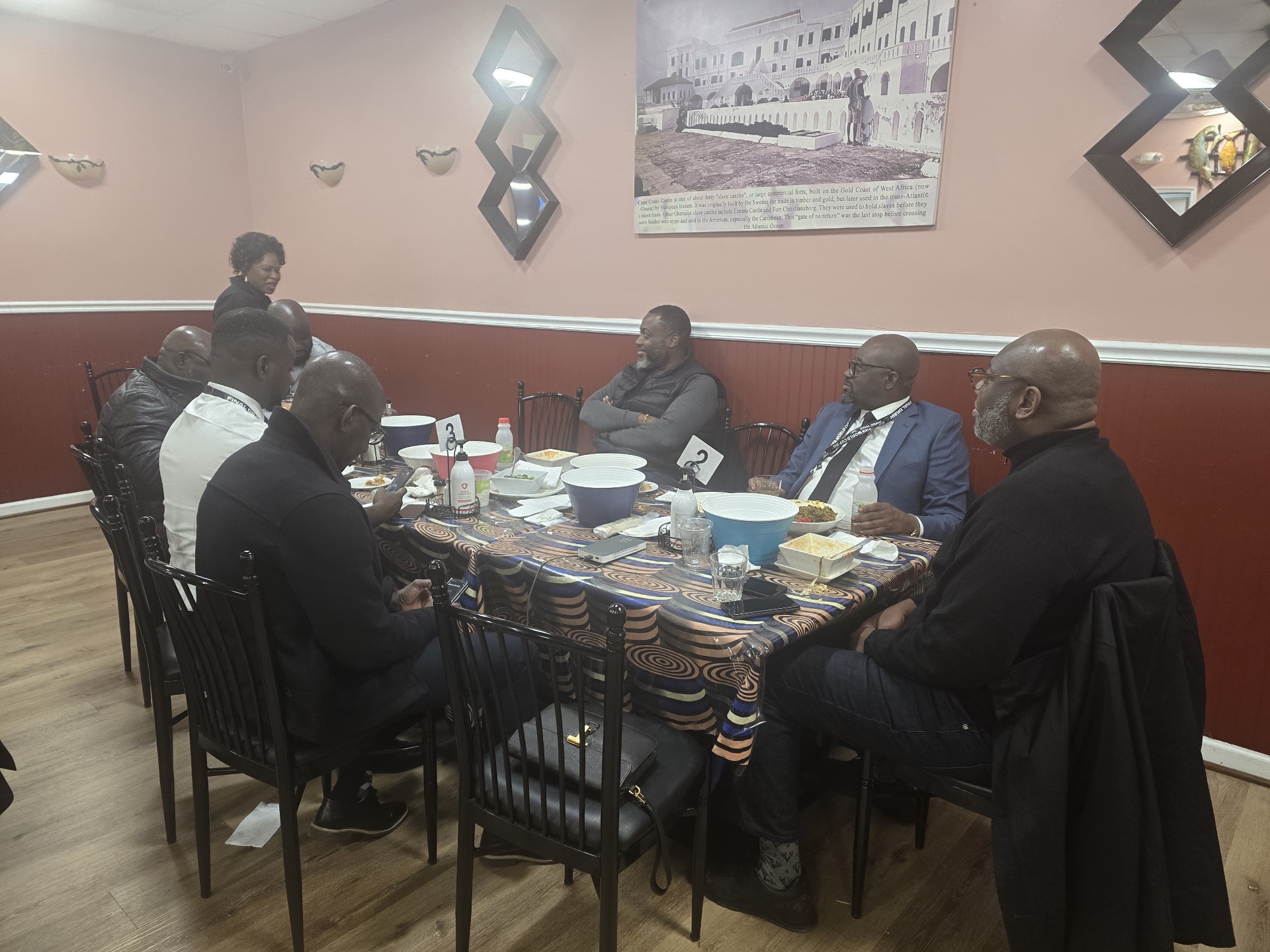 Late dinner conversation